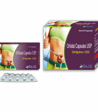 Orlijohn-120 generic orlistat 120 mg capsules pack