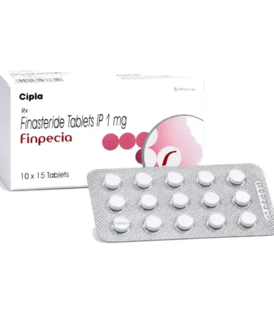 Finpecia 1 mg finasteride tablets by Cipla, box and blister strip