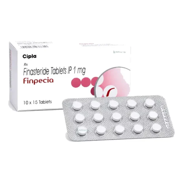 Finpecia 1 mg finasteride tablets by Cipla, box and blister strip
