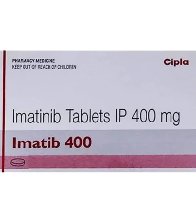 Imatib 400 imatinib mesylate 400 mg tablets by Cipla, generic Glivec, pack