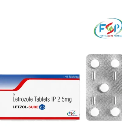 Letzol-Sure 2.5 letrozole 2.5 mg tablets by Fertilesure Pharma, box and blister