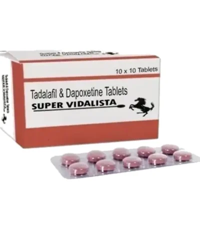 Super Vidalista tadalafil 20 mg and dapoxetine 60 mg tablets, 10 x 10 pack